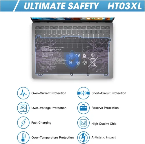 Vista 5 de HTO3XL L11119-855 HT03XL - Batería de repuesto para laptop HP Pavilion 15-CS3073CL 15-CU0058NR 15Z-CW100 15-CS3153CL 15T-CS200 15-CS0XXX 15-CS2064ST