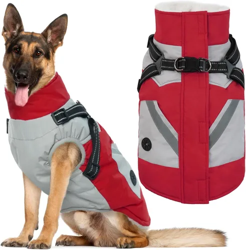 Vista 14 de IECOii Abrigos para perros pequeños, arnés de invierno con cremallera, color verde, talla XS, cálido abrigo de invierno para perros pequeños