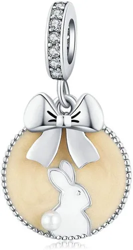 Vista 12 de Dije de plata de ley 925 para perro, dinosaurio, araña, gato, animal, delfín, ratón para pulsera Pandora Mariposa