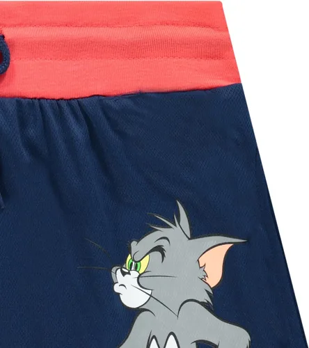 Vista 4 de Pantalones cortos de baloncesto para hombre Tom & Jerry - Pantalones cortos clásicos de Hanna-Barbera - Pantalones cortos de baloncesto de malla