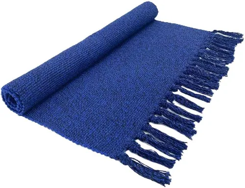 Vista 4 de Alfombra de algodón reversible para cuarto de servicio, alfombra de trapo. Alfombra tejida a mano Chindi para cocina, baño, dormitorio, dormitorio