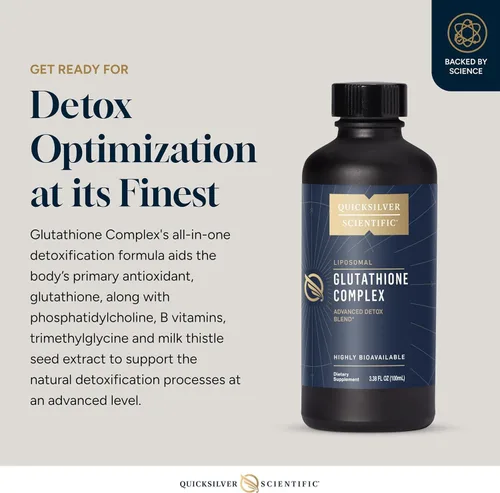 Vista 3 de Quicksilver Scientific Complejo de glutatión – Suplemento antioxidante de absorción superior con glutatión líquido y cardo mariano – Complejo