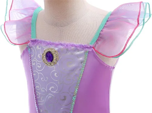 Vista 4 de Dressy Daisy Disfraz de princesa de cuentos de hadas de sirena para niñas, disfraz de cosplay