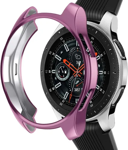 Vista 6 de Caja protectora para reloj, 46mm, poliuretano termoplástico (TPU) delgada, chapada a prueba de golpes, protección alrededor, compatible con Samsung