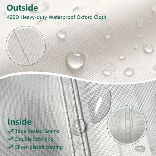 Vista 6 de AKEfit Fundas para sillas Adirondack para patio, paquete de 2 unidades, para sillas impermeables de hasta 29 pulgadas de ancho x 30 pulgadas
