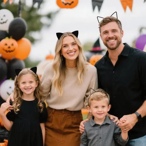 Vista 5 de Huachi Cat Ears Headbands for Women Adult Black: Halloween Cat Women Costume Outfit Hair Accessories 3 Pack Negro