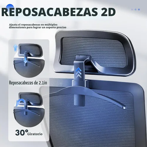 Vista 6 de FLEXISPOT Silla de oficina ergonómica clásica con respaldo alto, silla giratoria para computadora, sillas de escritorio ejecutivas, con soporte Gris