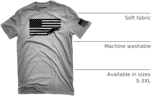 Vista 2 de Camiseta de camión todoterreno con la bandera estadounidense de Estados Unidos, camiseta perfecta para el propietario de Gladiator JT Offroad