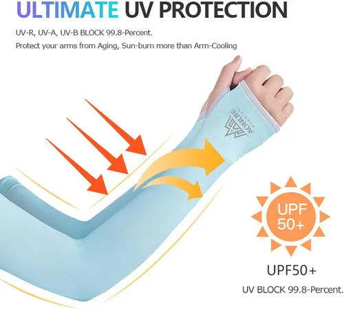 Vista 3 de AONIJIE Unisex Arm Sleeves Sun Protection UV Protection Sleeves