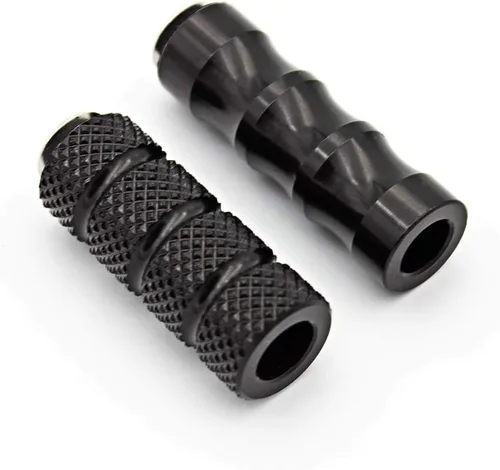 Vista 3 de Estriberas de freno para palanca de cambios de motocicleta con agujero de 0.236 in, pedal universal para retrasos, color negro