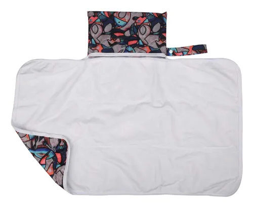 Vista 15 de Cambiador de pañales para bebé, portátil, plegable, lavable, pañal de viaje impermeable (nacido hasta ser A)