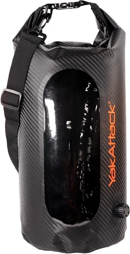 Vista 10 de YakAttack Bolsa de secado enrollable de 5L con válvula de aire, carbono negro, bolsa seca marina impermeable para kayak, canotaje y paddleboarding