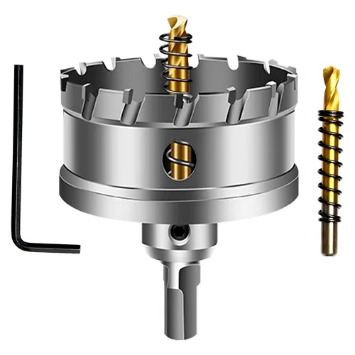 Vista 15 de ASNOMY Broca de sierra perforadora con punta de carburo de tungsteno para metal duro, cortador de sierra de agujero T.C.T de 1/2 pulgada con 2