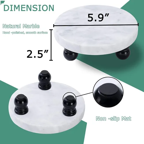 Vista 2 de Elevador decorativo de mármol para exhibición, lindo hogar, baño, decoración de cocina, hermoso soporte de pedestal que muestra tus decoraciones