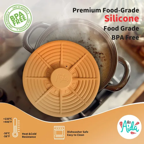 Vista 8 de Tapa universal de silicona para cuencos y ollas pequeñas, silicona de grado alimenticio, sin BPA, cubierta para microondas, protector