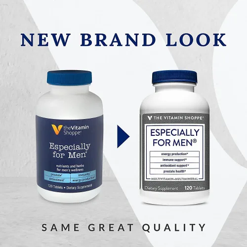 Vista 2 de The Vitamin Shoppe Multivitamínico para hombres - Completo diario con vitaminas y minerales esenciales para la salud de los hombres (120 tabletas)
