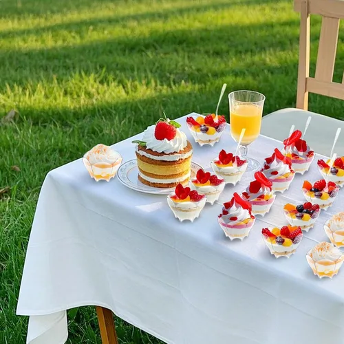 Vista 6 de Tebery Paquete de 100 mini tazas de postre Parfaits con 100 cucharas, cuenco pequeño transparente de 2.5 onzas para probar postres de fiesta
