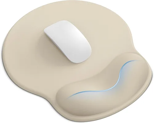 Vista 12 de Alfombrilla de mouse con reposamuñecas, ergonómicas para escritorio, alfombrilla de mouse antideslizante para oficina con soporte de muñeca de gel