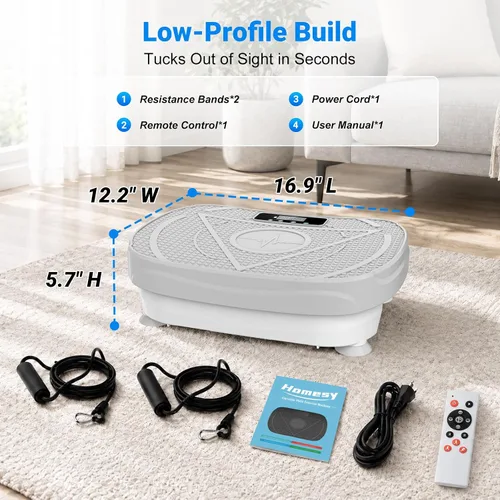 Vista 7 de Vibration Plate Exercise Machine for Lymphatic Drainage & Fitness Gris
