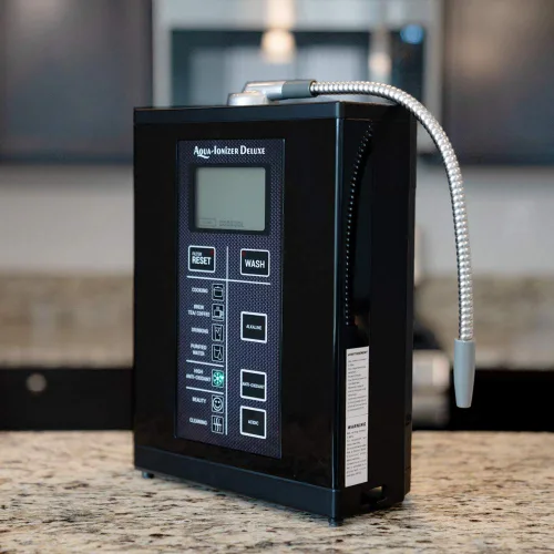 Vista 9 de Aqua Ionizer Deluxe 9.5 Ionizador de agua antioxidante Produce un sistema de filtración de agua alcalina pH 3.0-11.5 hasta -880mV ORP 4000