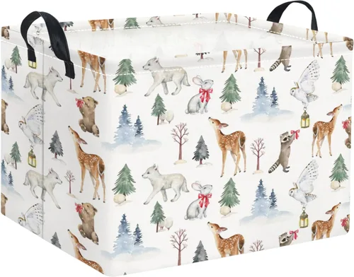 Vista 31 de Cestas para Bebé Cestas de Juguetes para Niños y Niñas Cesta de Regalo del Bosque Vacía Bonita Contenedor de Almacenamiento Caja Organizadora Animal