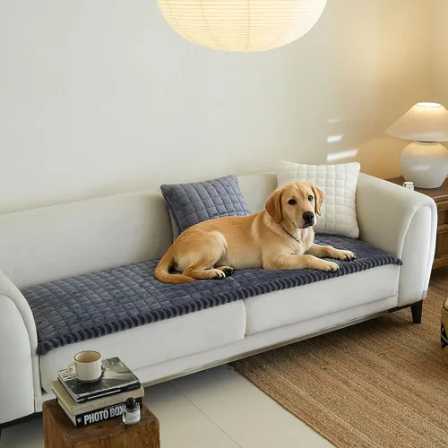 Vista 19 de Fundas de sofá para sofá de 3 cojines, aptas para mascotas, funda de sofá antideslizante lavable