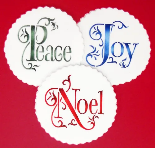 Vista 2 de Juego de galletas Joy, Noel and Peace de Designer Stencils