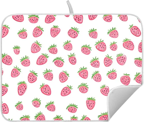 Vista 40 de Tapete de secado de platos de hojas de otoño y girasol, almohadilla absorbente de secado rápido, protector para encimera de cocina, 16 x 18 pulgadas
