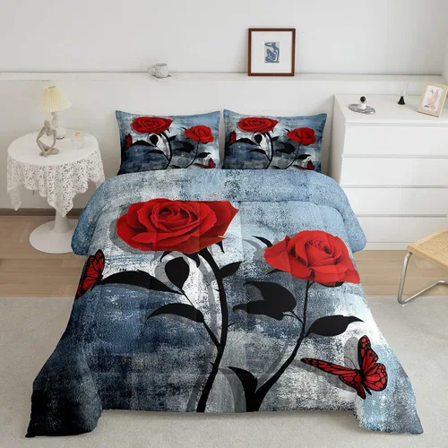 Vista 21 de Erosebridal Juego de ropa de cama turquesa tamaño individual para niños y niños, color verde azulado y gris degradado para niñas y adultos, relleno