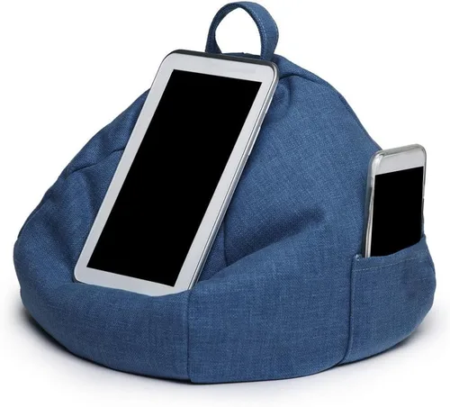 Vista 5 de Soporte para teléfono, soporte de teléfono suave para escritorio, regazo, rodilla, sofá y cama, soporte de almohada para tableta con bolsillo