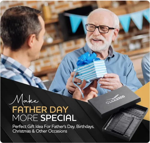 Vista 61 de Billetera de cuero con clip para dinero, bolsillo frontal delgado, bloqueo RFID con imán súper fuerte