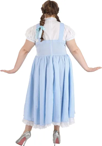 Vista 7 de Disfraz de lujo para adultos de Kansas para niña, vestido de guinga azul para mujer, Azul Patchwork