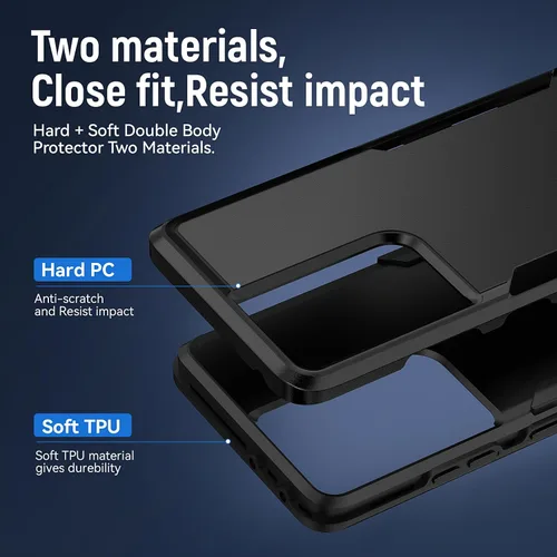 Vista 5 de Funda para Samsung Galaxy S21 Ultra, S21 Ultra con protector de pantalla, [probada contra caídas de grado militar], resistente, resistente, a prueba