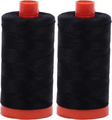 Vista 24 de Aurifil Mako 50wt Hilo 2 Carretes Grandes (Aluminio (2615))