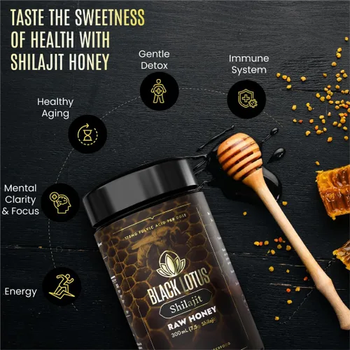 Vista 4 de Black Lotus Pure Shilajit - Tintura líquida de miel cruda de resina, 10.1 fl oz, 100% Shilajit natural puro para hombres y mujeres, aminoácidos, 175