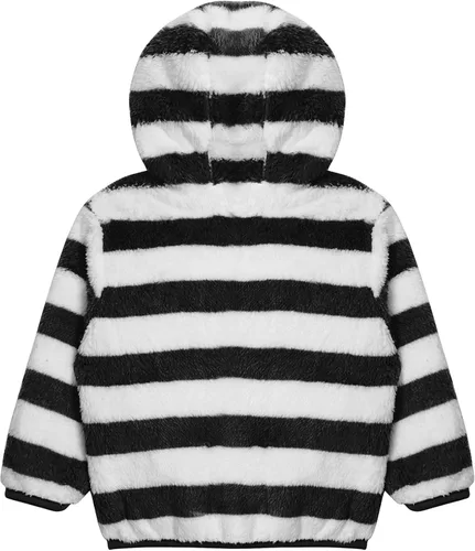 Vista 4 de JEATHA Chaqueta de forro polar con capucha para bebés y niñas con cremallera