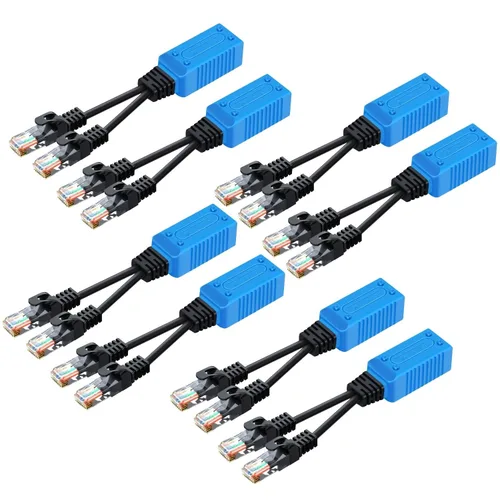 Vista 10 de Adaptador del combinador del divisor Ethernet del PoE de TNP, par 2 a 1