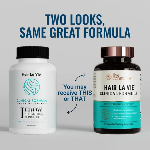 Vista 6 de Hair La Vie Live Conscious - Vitaminas clínicas para el crecimiento del cabello para mujeres y hombres con biotina, colágeno y palma enana americana