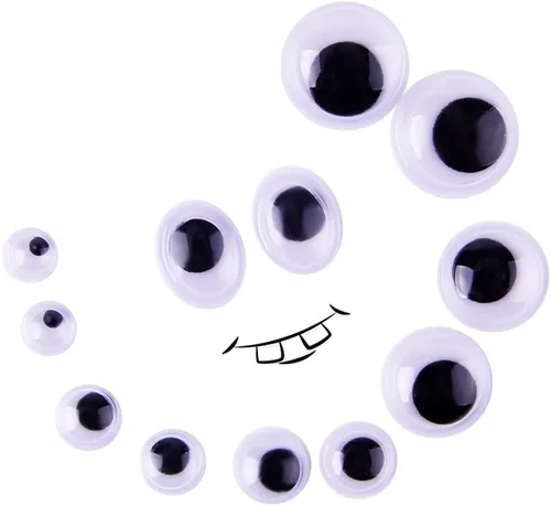 Vista 6 de KUUQA 500 piezas mixtas Wiggle Googly Eyes autoadhesivas Googly Eyes DIY Scrapbooking Crafts