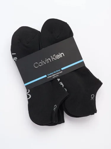 Vista 29 de Calvin Klein Calcetines para hombre, mezcla de algodón, acolchados, sin talla, forro de calcetines atléticos (6 unidades)