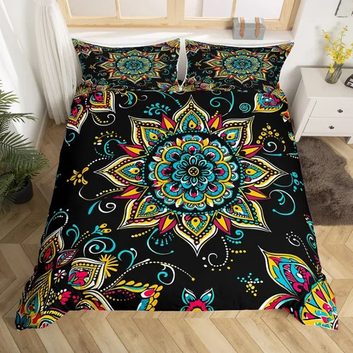 Vista 42 de Erosebridal Juego de ropa de cama gótica de damasco para adultos, funda de edredón victoriana antigua, tamaño individual, funda de edredón gótica