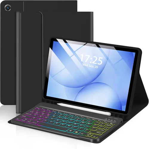 Vista 12 de Funda EAMPANG con teclado ratón para Samsung Galaxy Tab A9 Plus de 11 pulgadas (SM-X210/X215/X216/X218), teclado magnético desmontable USB-C