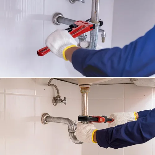 Vista 7 de MAXPOWER Llave de tubo recto de 12 pulgadas, llave de fontanero ajustable resistente, herramienta de plomería de acero tratado térmicamente