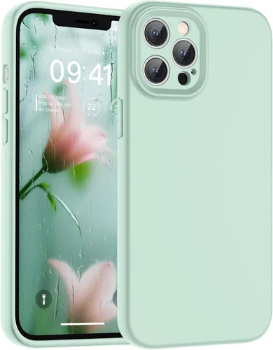 Vista 145 de SUPFINE - Funda diseñada para iPhone 12, silicona líquida premium con [forro de microfibra suave antiarañazos][protección de cámara mejorada], funda