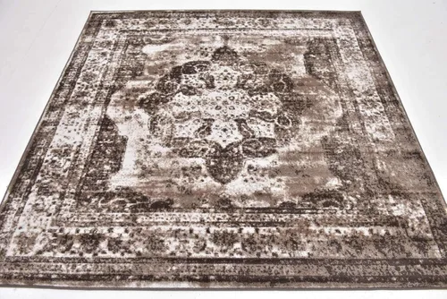 Vista 373 de Unique Loom Colección Sofia - Alfombra de área Salle Garnier (7' 1" x 10' Rectángulo, Borgoña/ Marfil)