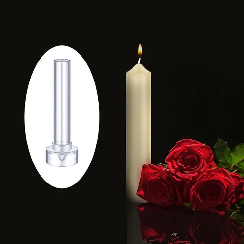 Vista 7 de Molde de vela cónica de 2 piezas para hacer velas de emergencia y velas de mesa con mechas de alambre, kit de herramientas