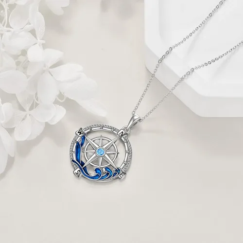 Vista 5 de AXELUNA Collar de tortuga de plata de ley 925 con colgante de tortuga marina, collar de tortuga para mujeres, niñas, madre y esposa