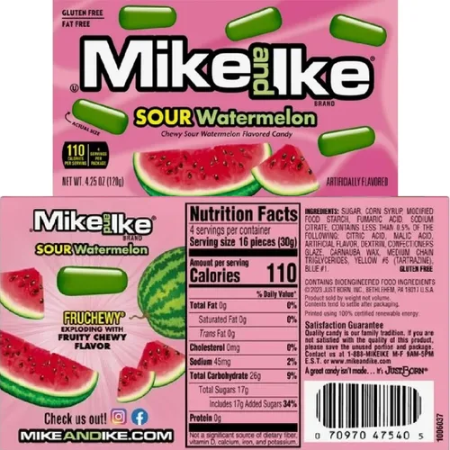 Vista 6 de Mike Ike - Caja de teatro de 4.25 onzas a granel (paquete de 6) – Jolly Joe's, Red Rageous, Berry Blast, Sour Watermelon, Original Fruit, Mega Mix
