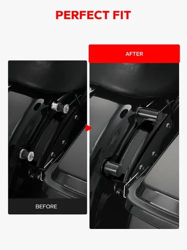 Vista 8 de Kit de cubiertas de hardware de acoplamiento negro Amazicha Compatible con Harley Davidson Touring Street Glide, Electra Glide, Road Glide, Road