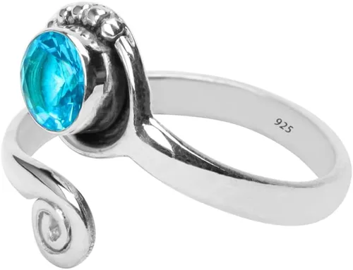 Vista 77 de Anillo de dedo del pie de piedra preciosa de plata de ley 925, joyería para el cuerpo, anillo de dedo del pie de la mano de la mano de la piedra